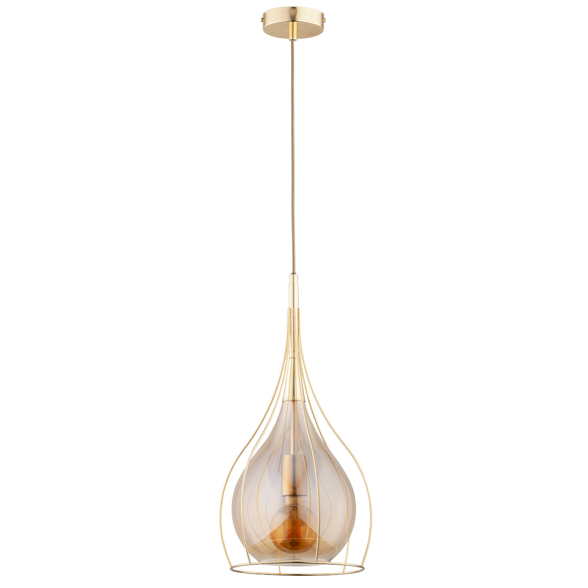 PENDANT LAMP ALFA LOTUS DUO Gold 1 x E27