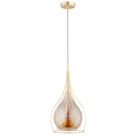 PENDANT LAMP ALFA LOTUS DUO Gold 1 x E27