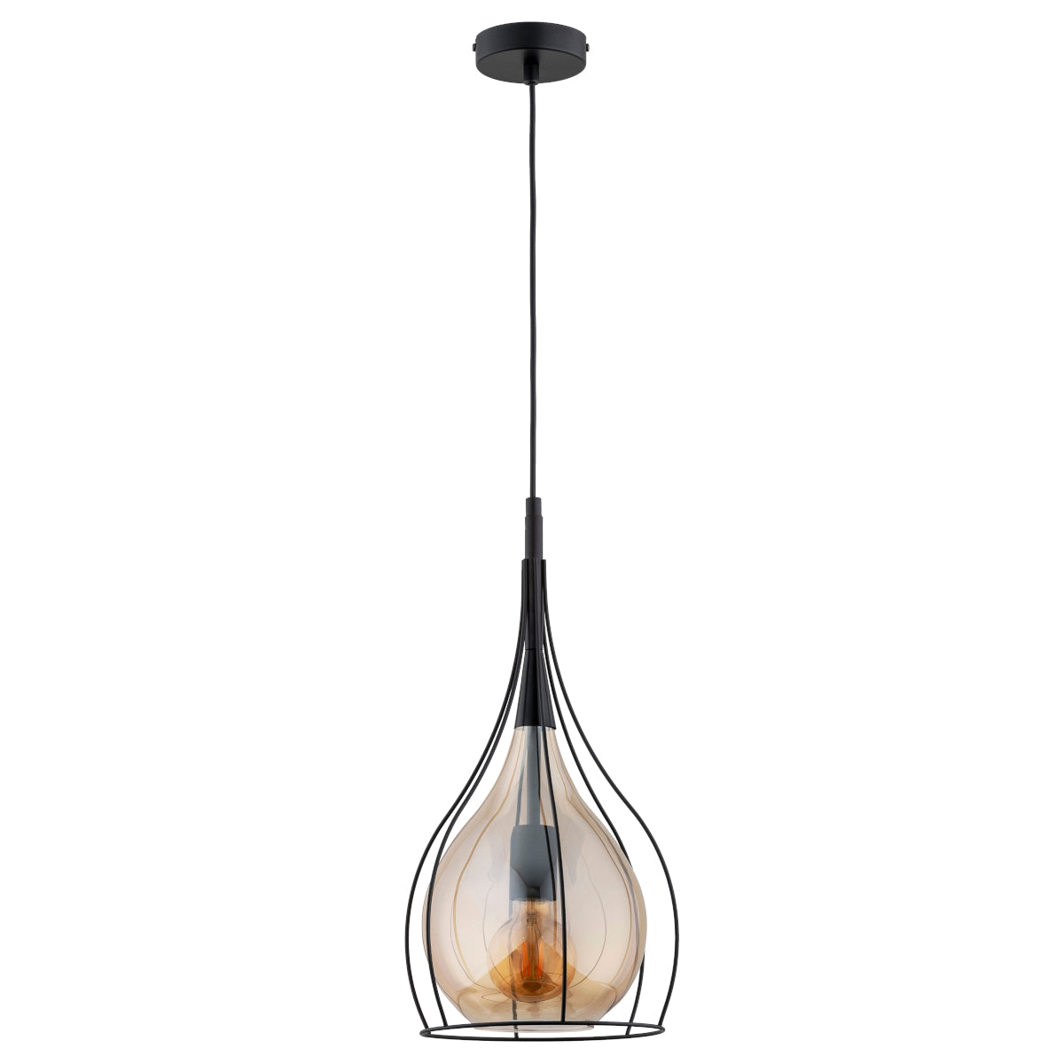 PENDANT LAMP ALFA LOTUS DUO Black 1 x E27