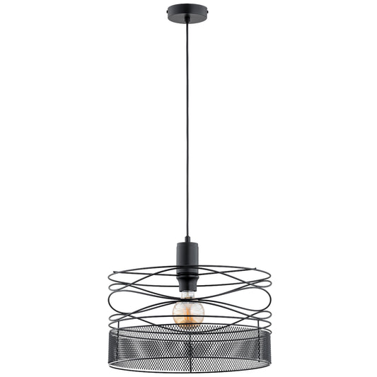 PENDANT LAMP ALFA DIUK NET Black 1 x E27