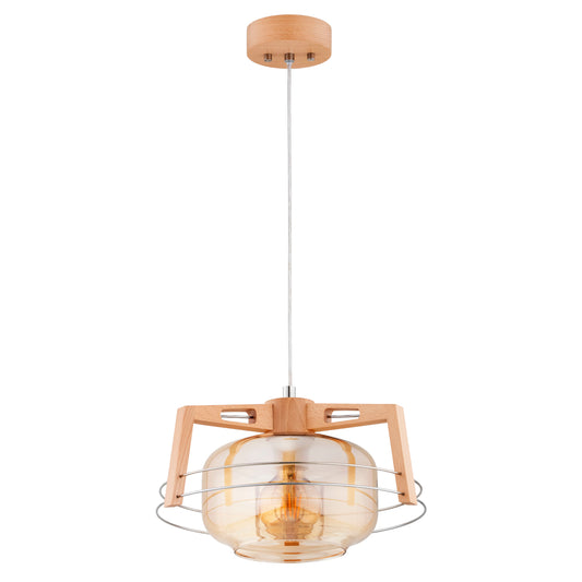 PENDANT LAMP ALFA ISKAR  Wooden 1 x E27