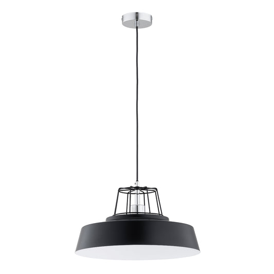 PENDANT LAMP ALFA IZOLA Black & Chrome 1 x E27