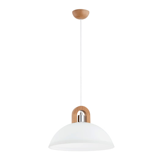 PENDANT LAMP ALFA MIGOT  Wooden & Chrome 1 x E27