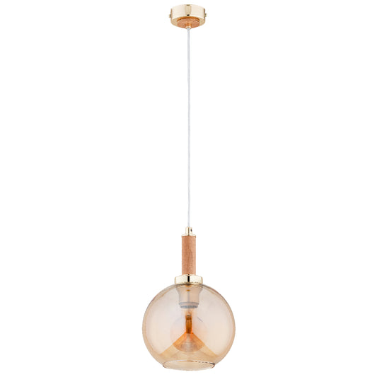 PENDANT LAMP ALFA HETTY  Wooden & Gold 3 x E27