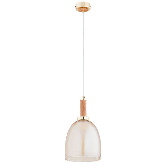 PENDANT LAMP ALFA LISSY  Wooden & Gold 1 x E27