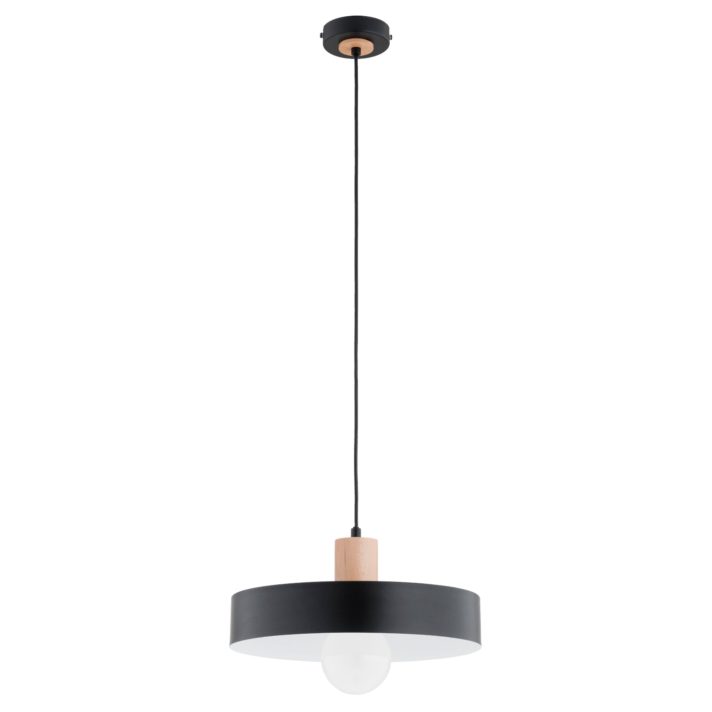 PENDANT LAMP ALFA NEWADA Black &  Wooden 1 x E27