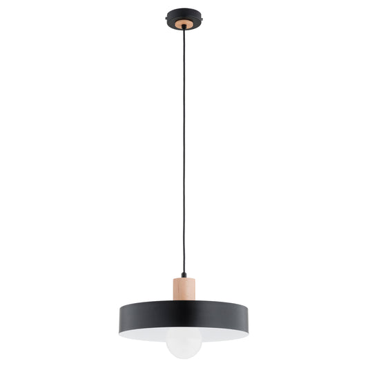 PENDANT LAMP ALFA NEWADA Black &  Wooden 1 x E27