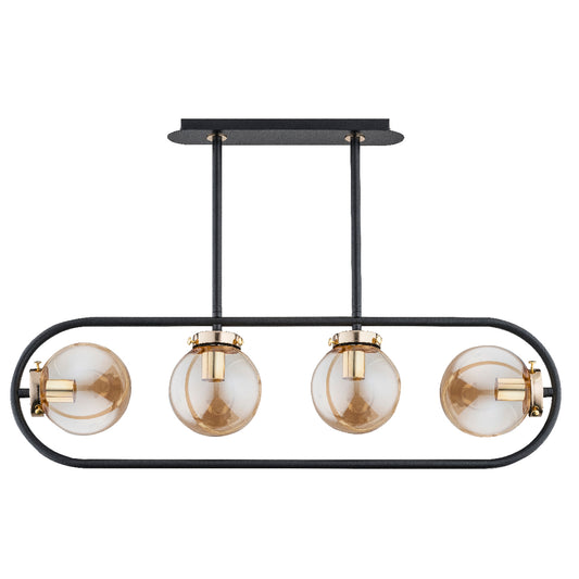 CEILING LAMP ALFA SARAN Black 4 x E14