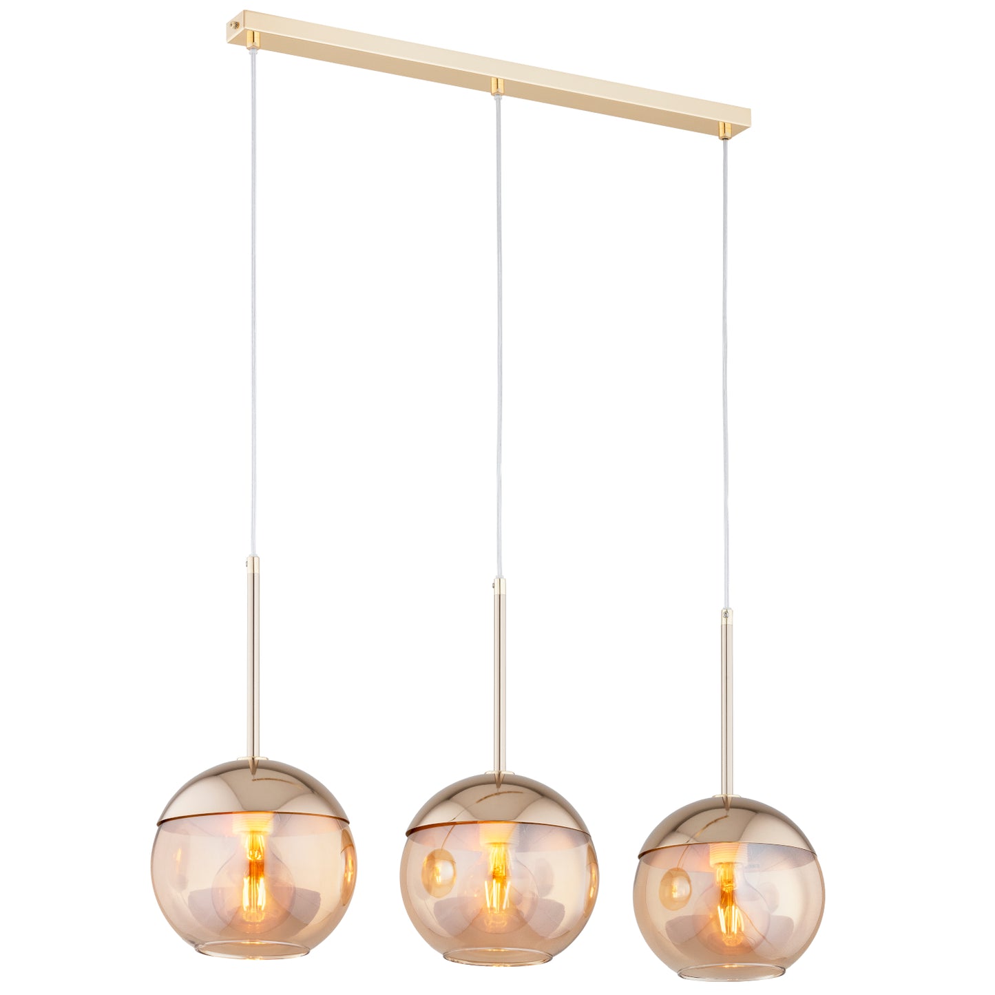 PENDANT LAMP ALFA VOLDA Gold 3 x E27