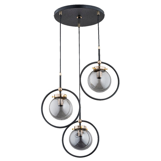 PENDANT LAMP ALFA AKIRA Black 3 x E14