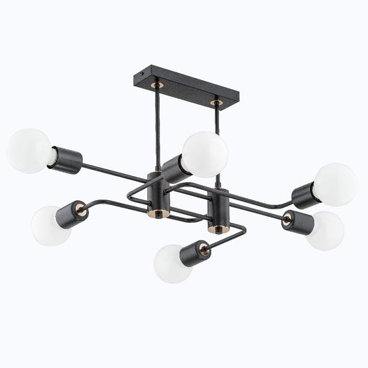 CEILING LAMP ALFA SEBA Black 6 x E27