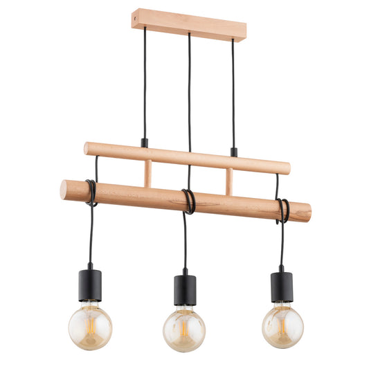 PENDANT LAMP ALFA ESTRA  Wooden 3 x E27