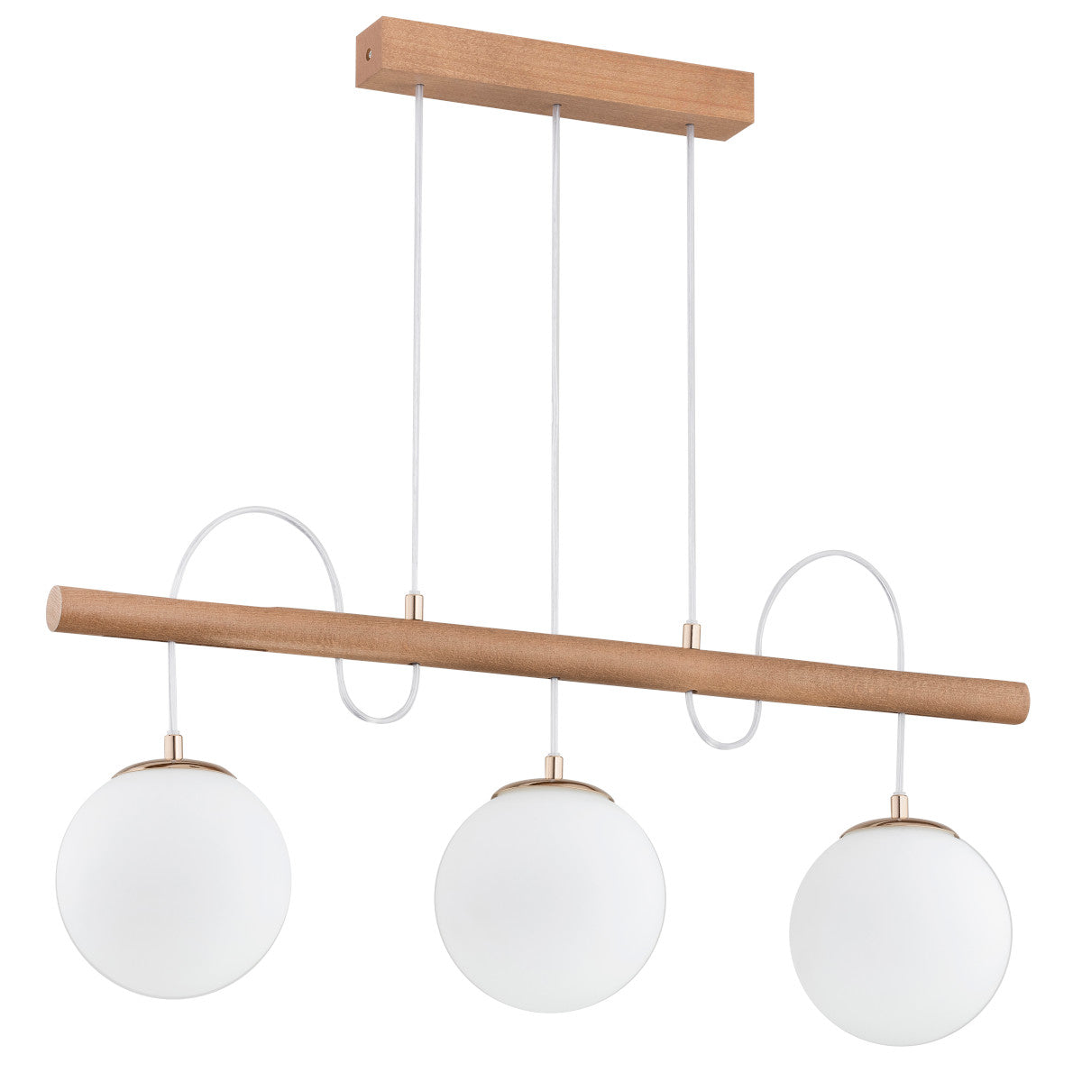 PENDANT LAMP ALFA DINAR  Wooden 3 x E14