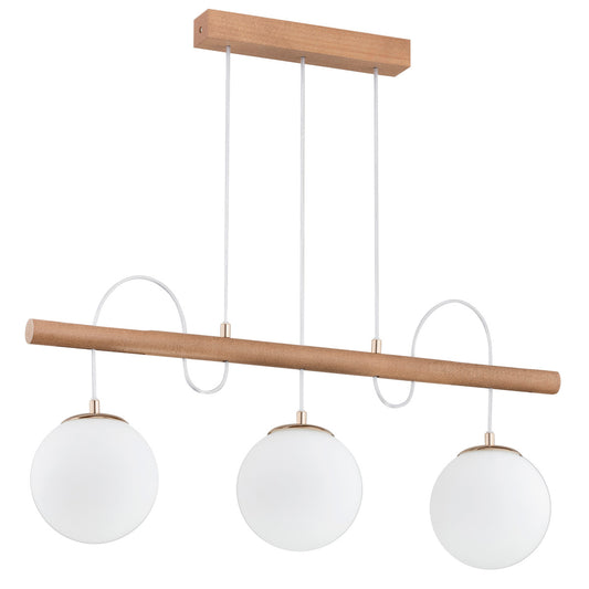 PENDANT LAMP ALFA DINAR  Wooden 3 x E14