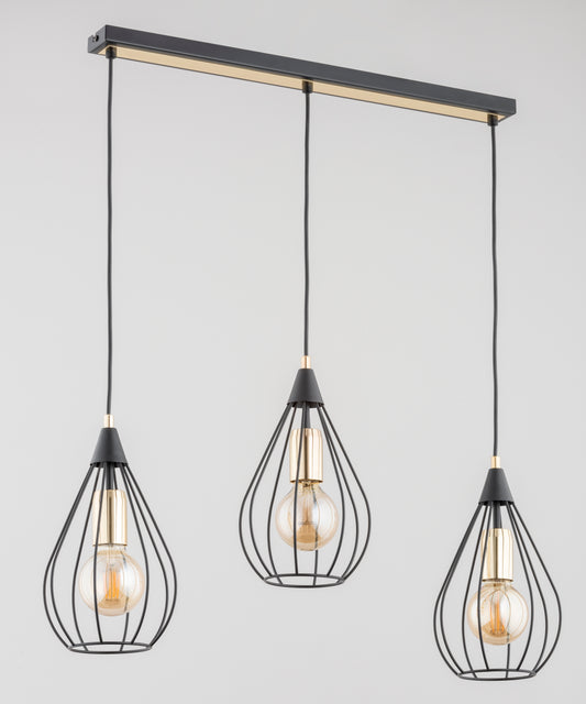 PENDANT LAMP ALFA MANAGOS Black 3 x E27