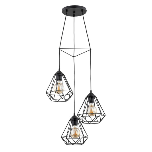PENDANT LAMP ALFA KOSMOS CIRCLE Black 3 x E27