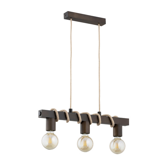 PENDANT LAMP ALFA KALIPSO RETRO  Wooden 3 x E27