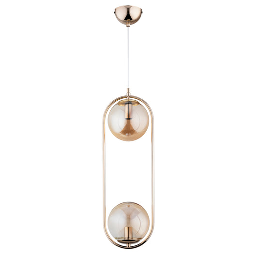 PENDANT LAMP ALFA OVAL DUAL Gold 2 x E14