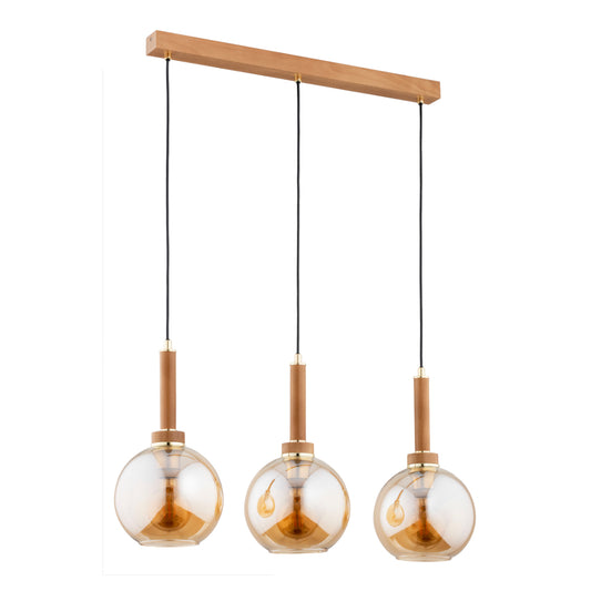 PENDANT LAMP ALFA BALERINA  Wooden 3 x E27