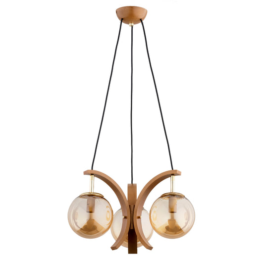 PENDANT LAMP ALFA INSO  Wooden 3 x E14