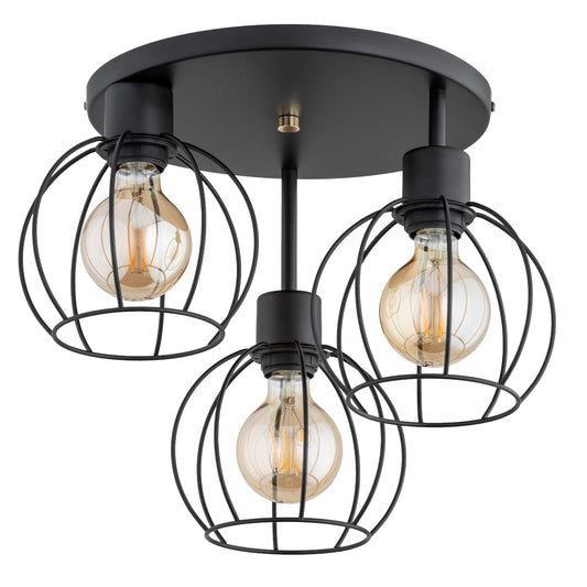 CEILING LAMP ALFA ORSO Black 3 x E27