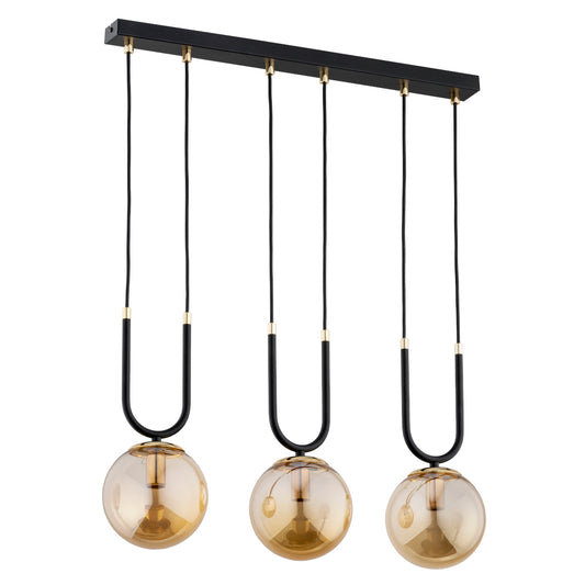 PENDANT LAMP ALFA GEMMA MI x  150 Black & Gold 3 x E14