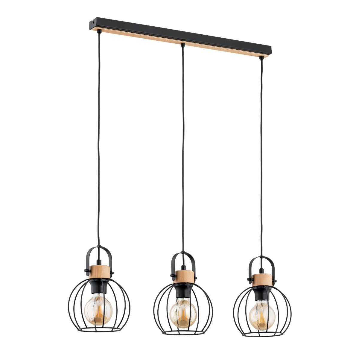 PENDANT LAMP ALFA KALIKS Black 3 x E27