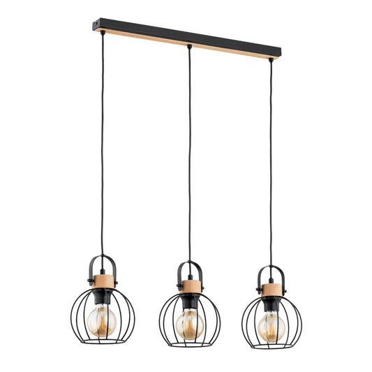 PENDANT LAMP ALFA KALIKS Black 3 x E27