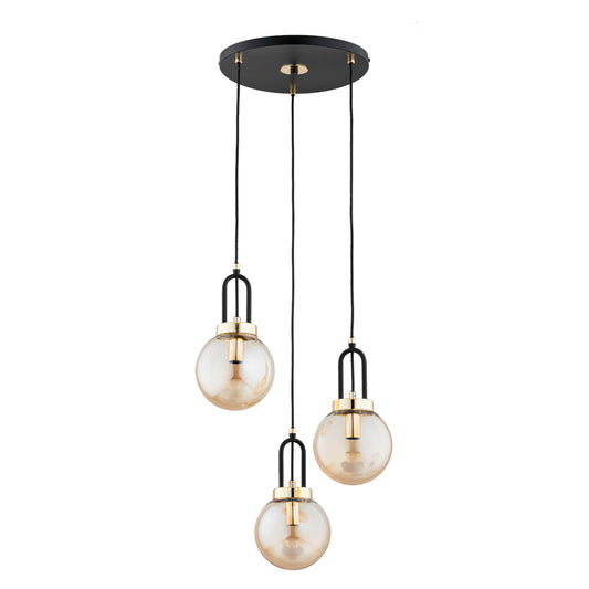 PENDANT LAMP ALFA ATORI Black & Gold 3 x E14
