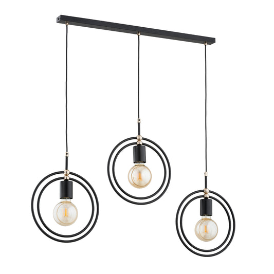 PENDANT LAMP ALFA ENDORA Black & Gold 3 x E27