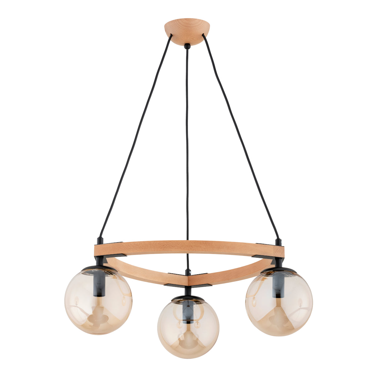 PENDANT LAMP ALFA ADINA  Wooden 3 x E14