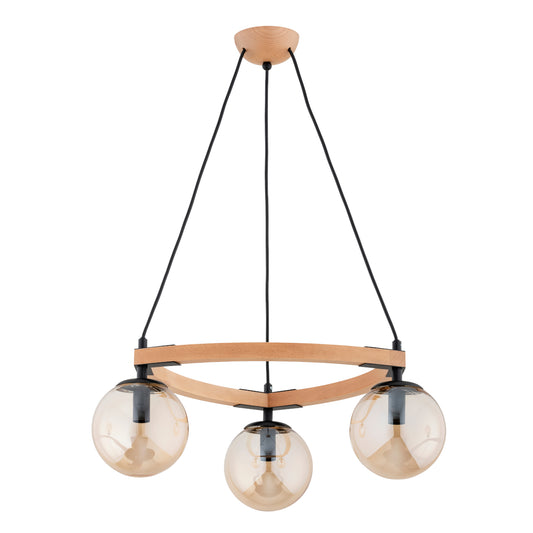 PENDANT LAMP ALFA ADINA  Wooden 3 x E14