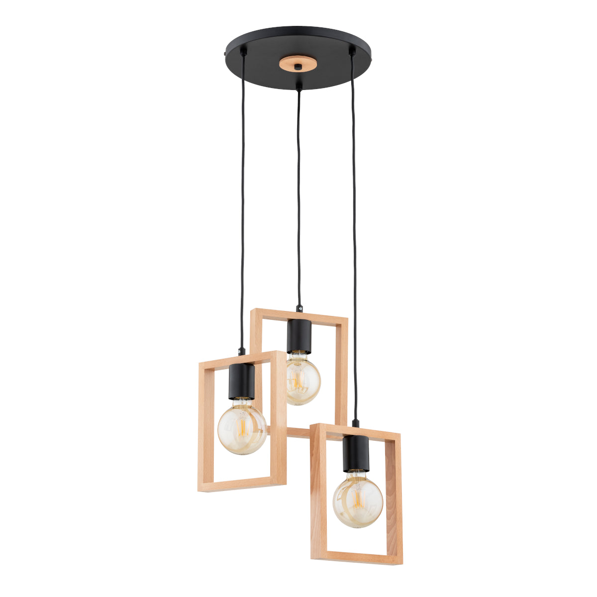 PENDANT LAMP ALFA REZON  Wooden 3 x E27