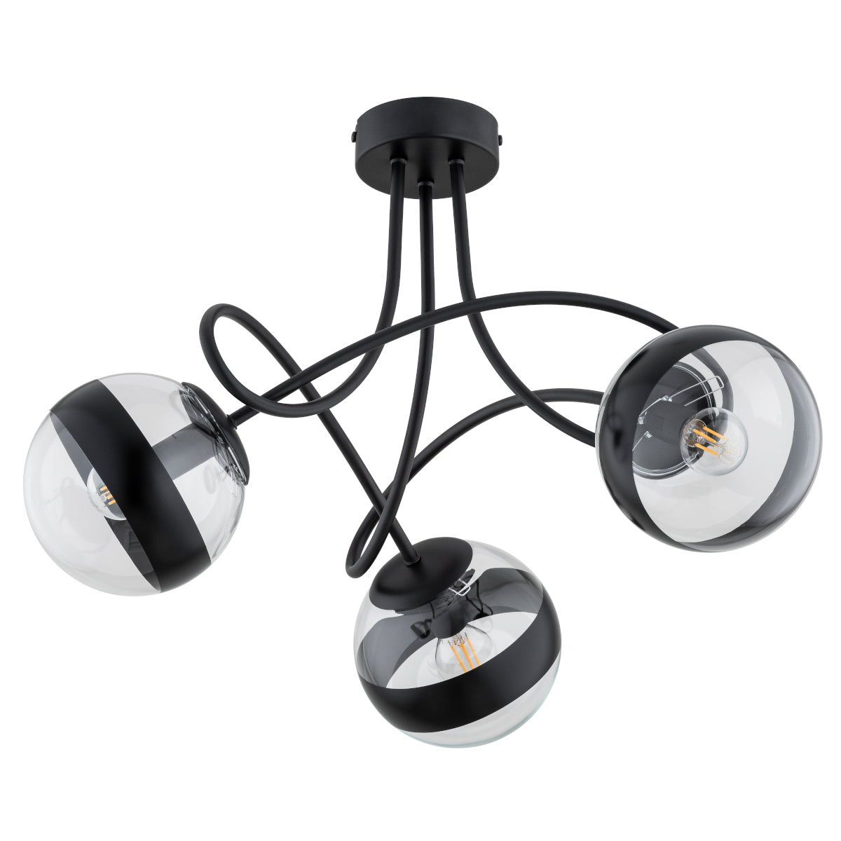 CEILING LAMP ALFA KARO Black 3 x E14
