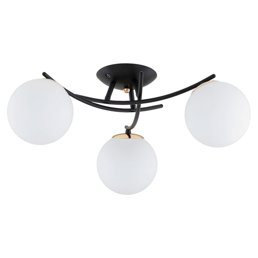 CEILING LAMP ALFA SAVI Black & Gold 3 x E14