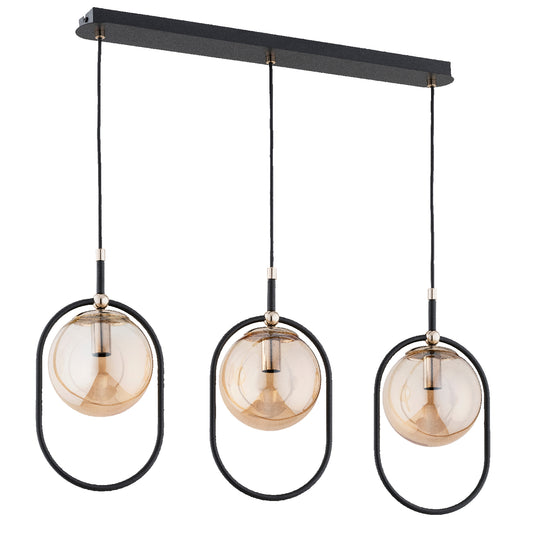 LAMPA WISZÄ„CA ALFA AMARO CZARNA & ZÅOTA 3 x E14