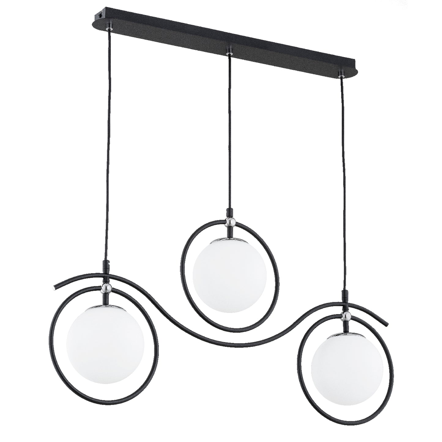 PENDANT LAMP ALFA KIRA Black & White 3 x E14