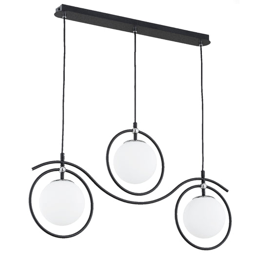 PENDANT LAMP ALFA KIRA Black & White 3 x E14
