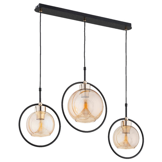 PENDANT LAMP ALFA DELSI Black & Gold 3 x E27