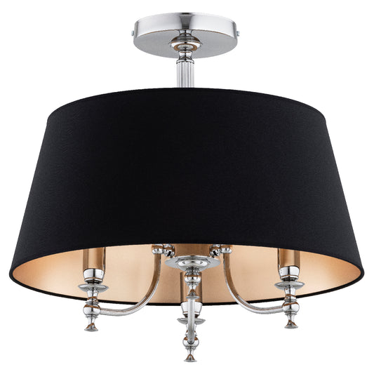 CEILING LAMP ALFA ROSETTA Chrome & Black 3 x E14