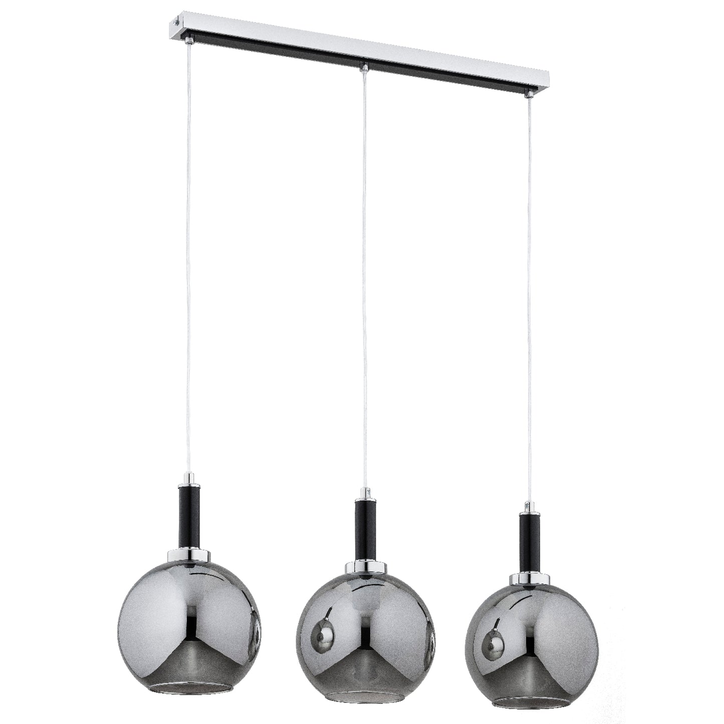 PENDANT LAMP ALFA HETTY Black & Chrome 3 x E27