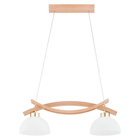 PENDANT LAMP ALFA NASA  Wooden & Gold 2 x E27