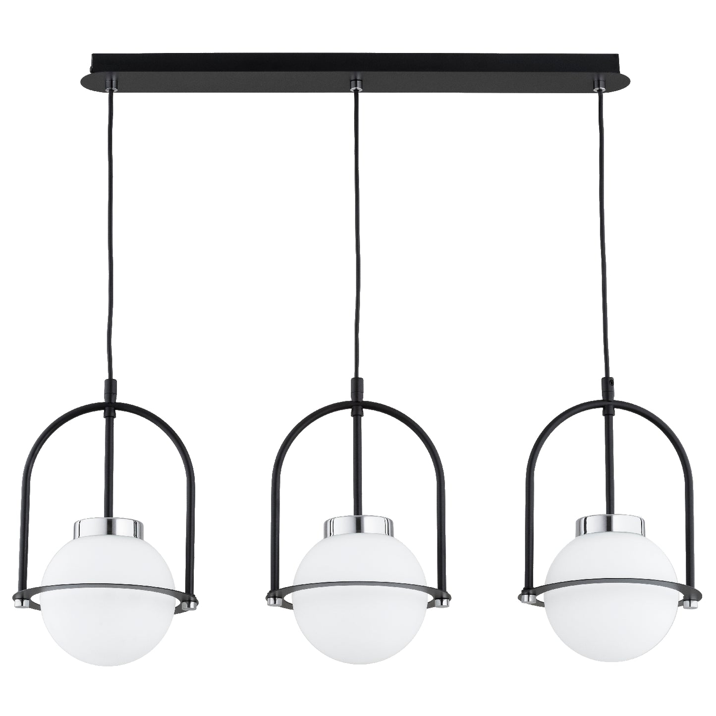 PENDANT LAMP ALFA LERIA PICCOLO Black & Chrome 3 x E14