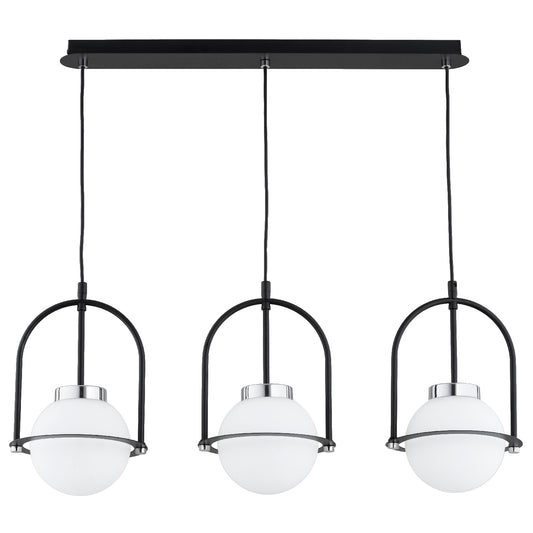PENDANT LAMP ALFA LERIA PICCOLO Black & Chrome 3 x E14