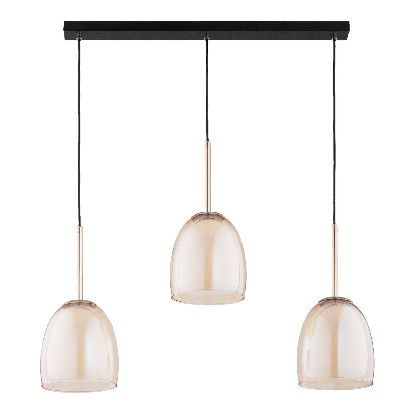 PENDANT LAMP ALFA ROVENA Gold & Black 3 x E27