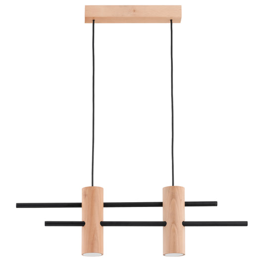 PENDANT LAMP ALFA CZERIN  Wooden 2 x GU10
