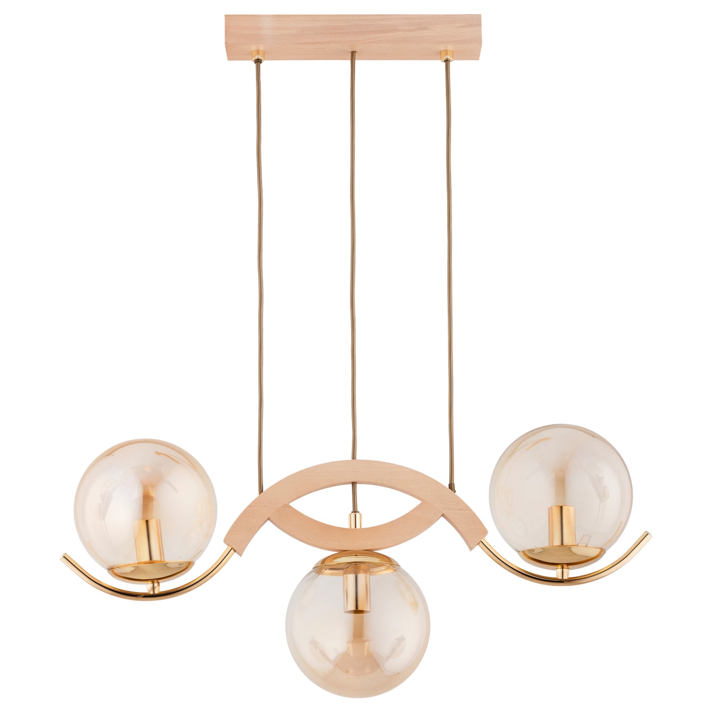 PENDANT LAMP ALFA LIMA  Wooden 3 x E14