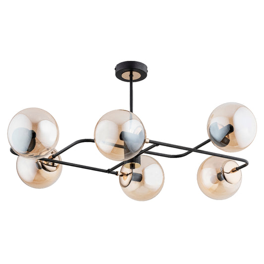CEILING LAMP ALFA LENTUS Black 6 x E14