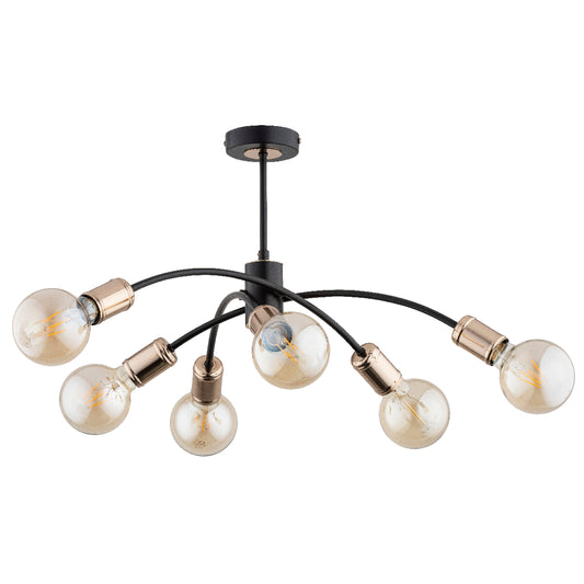 CEILING LAMP ALFA RALPH Black 6 x E27