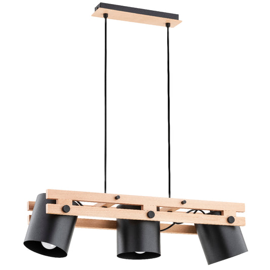 PENDANT LAMP ALFA HAROM  Wooden 3 x E27
